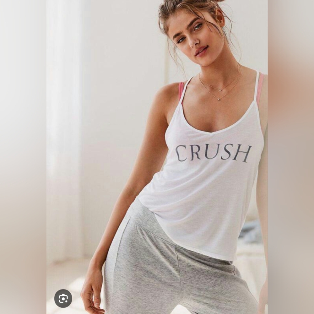 Victoria's Secret White 'Crush' Sleep Tank